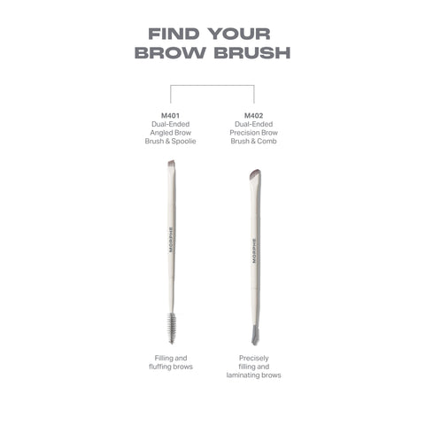 M401 Dual-Ended Angled Brow Brush & Spoolie